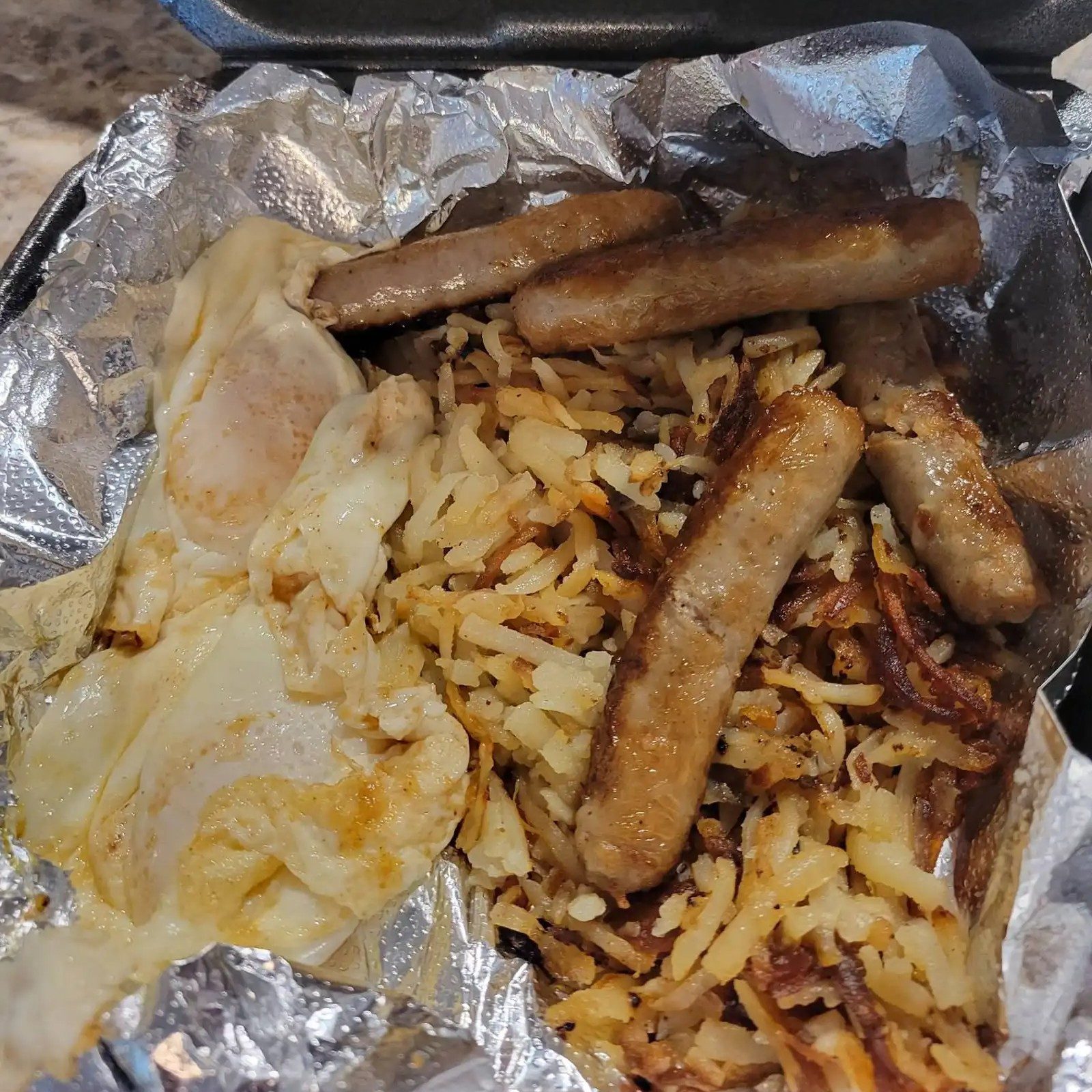 Triple Meat Omelette.