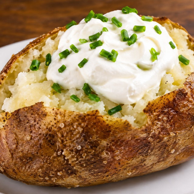 Sour cream and butter potato.