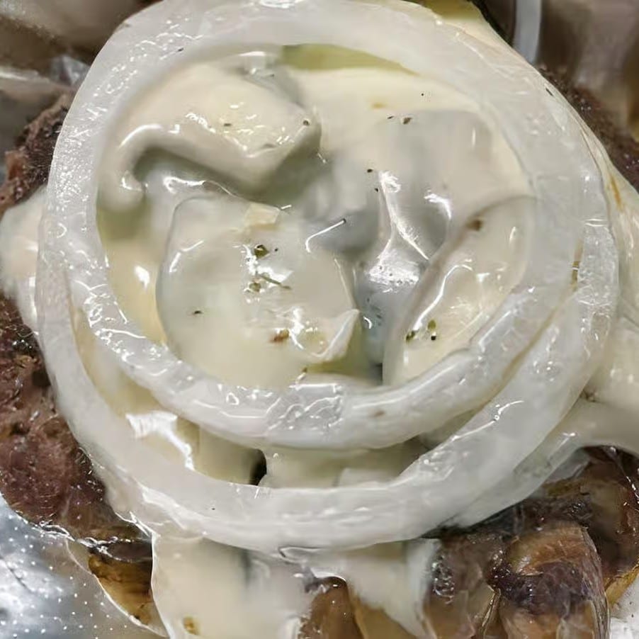 Mushroom Swiss Burger.
