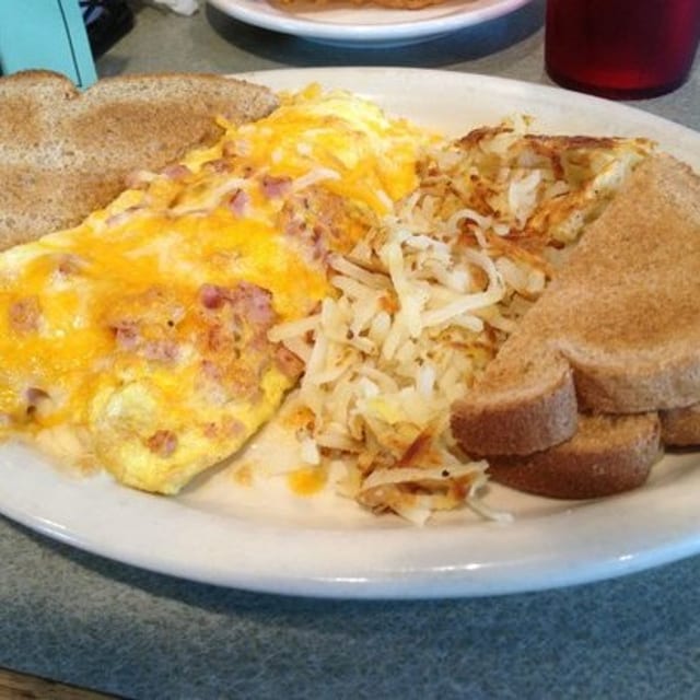 Meat and cheese Omelet.