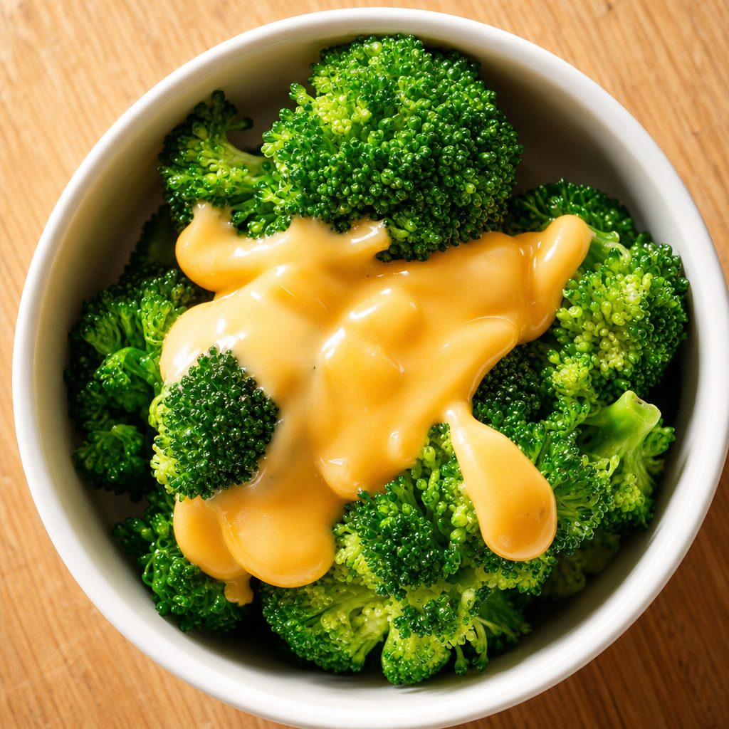 Steamed broccoli and cheddar.