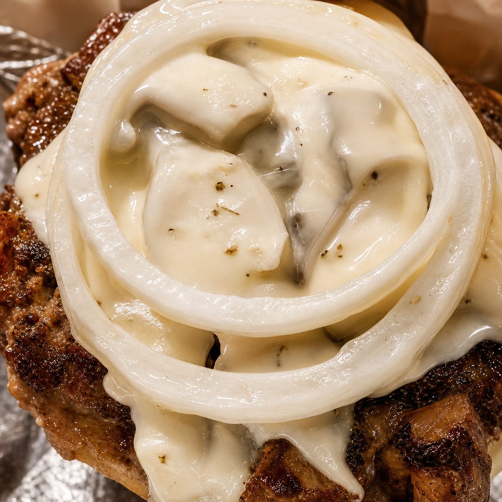 Mushroom Swiss Burger.
