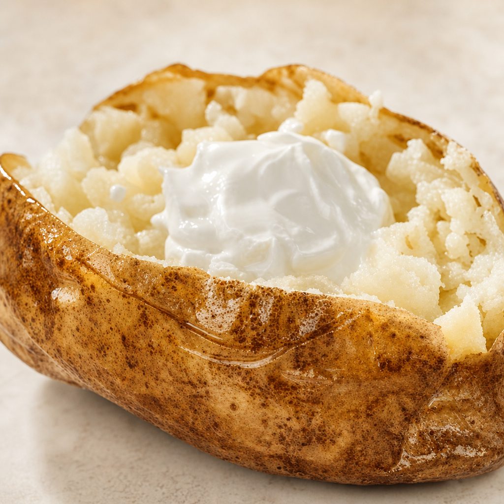 Sour cream and butter potato.