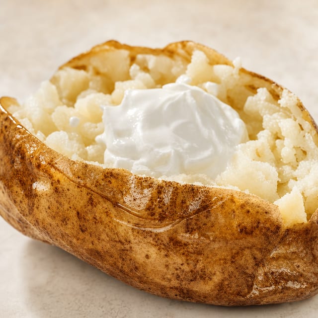 Sour cream and butter potato.
